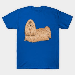 Shih tzu long hair dog cartoon illustration T-Shirt